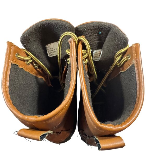 Canyon Creek Duck Boots Size 8 Women's Brown & Black Rubber & Leather Lace-Up - Picture 5 of 7